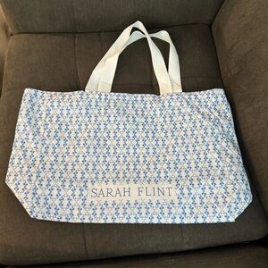Sarah Flint blue & white cotton tote
